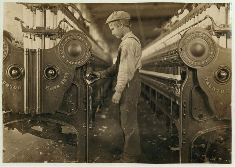  License     Attribution Some rights reserved by Children's Bureau Centennial  LC-DIG-nclc-01379 Child Labor Industrial           1             Newer Older Title: Doffer in a Lincolnton, (N.C.) mill. Location: Lincolnton, North Carolina. Creator(s): Hine, Lewis Wickes, 1874-1940, photographer 